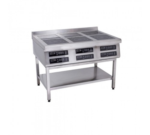 Індукційна плита Tehma 6-конфоркова підлогова 2.8 кВт