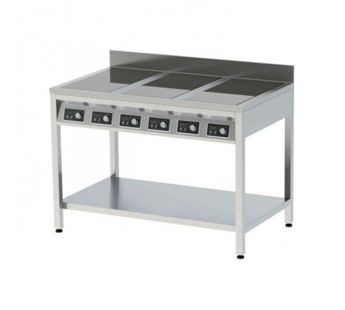 Плита індукційна підлогова 6 конфорок з бортом