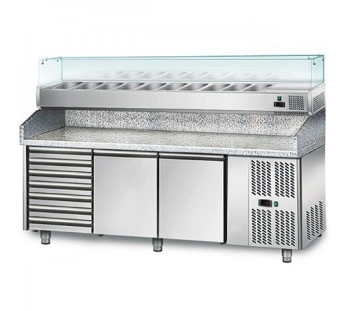 Холодильний стіл для піци - 2,0 x 0,8 м