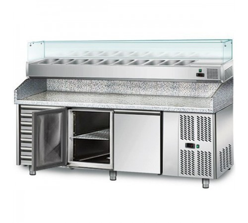 Холодильний стіл для піци - 2,0 x 0,8 м