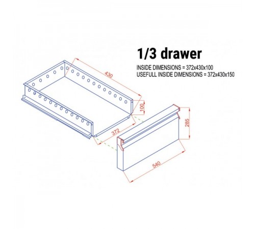 Холодильний стіл барний - 2,7 x 0,6 м BGKF266A # 2 #SBGKF13