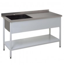 Стіл з ванною мийною зварною без поліці Проф 430