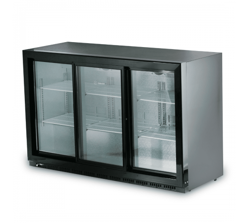 Шафа барна холодильна Hurakan HKN-DB335S на 300 л, скляні розсувні двері 865 мм