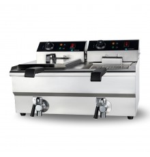 Фритюрниця Hurakan HKN-FT1010N подвійна з краном 10+10 л