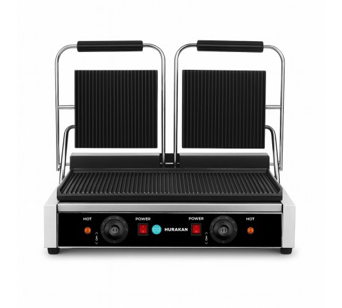 Гриль контактний Hurakan HKN-PE44R подвійний ребро