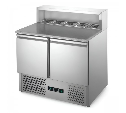 Саладета Hurakan HKN-GXSD2GN 2-х дверна з гранітною поверхнею