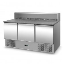 Саладета Hurakan HKN-GXSD3GN 3-х дверна з гранітною поверхнею