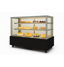 Вітрина кондитерська холодильна Hurakan HKN-LPD210S Black (1,2 м, квадратна)