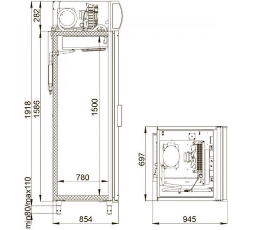 Морозильний шафа DP107-S Polair
