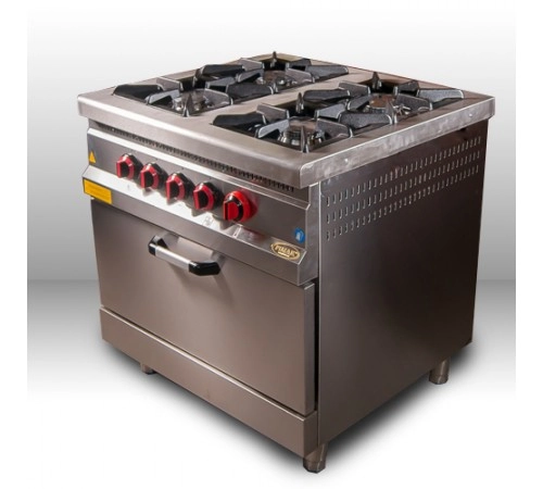 Плита 4-х конфоркова з духовкою МО15-4