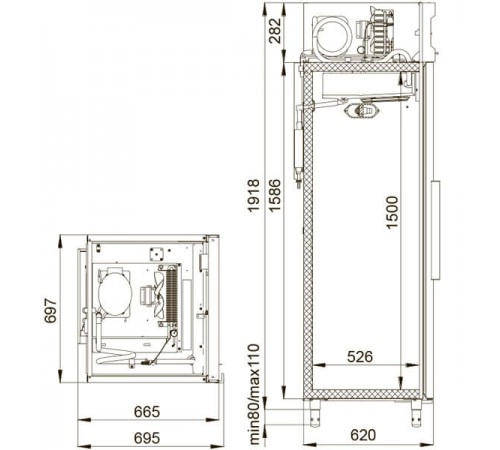 Морозильний шафа CB105-S Polair