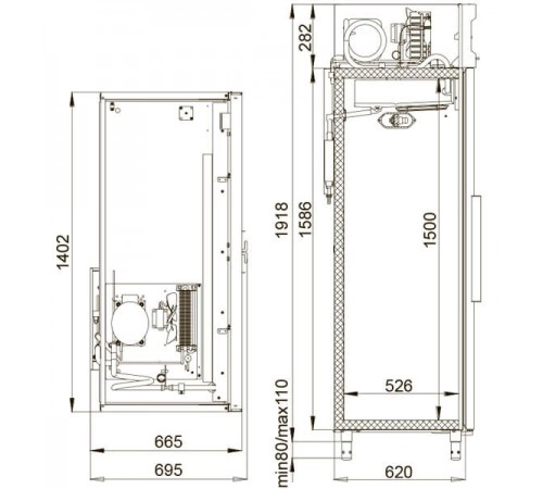 Шкаф холодильний CV110-S Polair