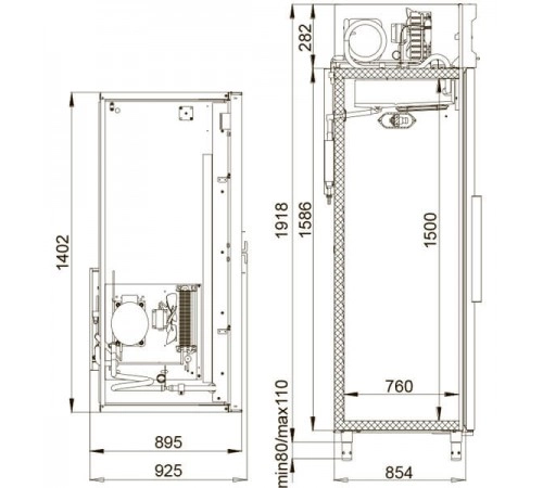 Шкаф холодильний CM114-S Polair