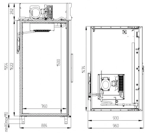 Морозильний шафа CB114-S Polair