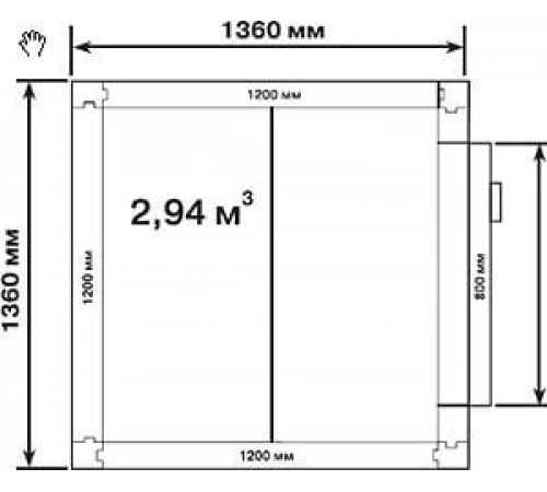 Камера холодильна Polair КХН-2,94