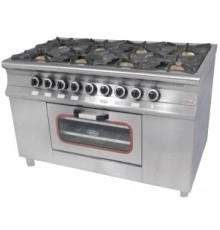 Плита 8-ми конфоркова з духовим шафою та газовим контролером МО15-8