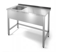 Стіл з ванною мийною зварною без поліці Проф 304