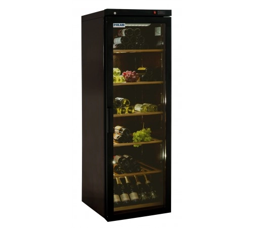Шафа холодильна зі скляними дверима Polair DW104 -BRAVO винна