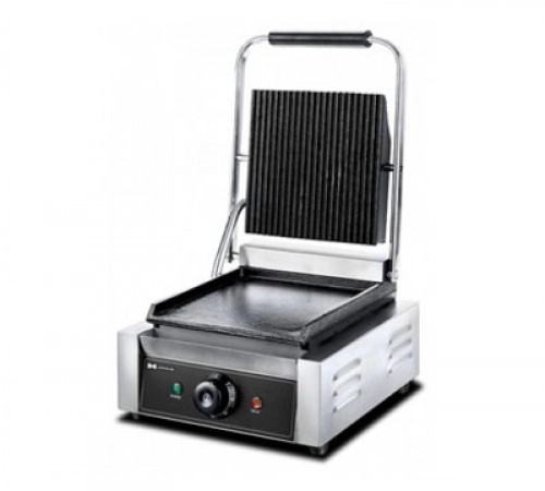 ГРИЛЬ КОНТАКТНИЙ HURAKAN HKN-PE22L ОДИНАРНЕ ГЛАД + РЕБРО