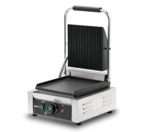 ГРИЛЬ КОНТАКТНИЙ HURAKAN HKN-PE22L ОДИНАРНЕ ГЛАД + РЕБРО