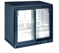 ШАФА БАРНА ХОЛОДИЛЬНА HURAKAN HKN-GXDB250-SL НА 250 л, СКЛЯНІ РОЗСУВНІ ДВЕРІ 850мм