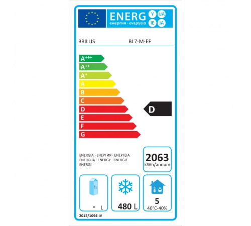 Морозильна шафа BRILLIS BL7-M-R290-EF