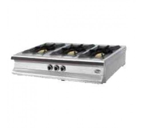 Плита 3-х конфоркова настільна М015-3N (40х40)