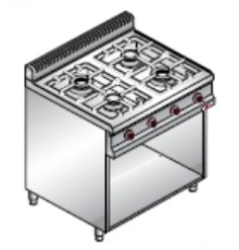 Плита газова Bertos G7F4M + 2P400