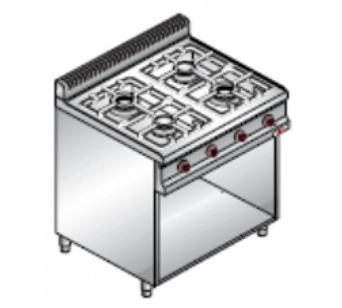 Плита газова Bertos G7F4M + 2P400