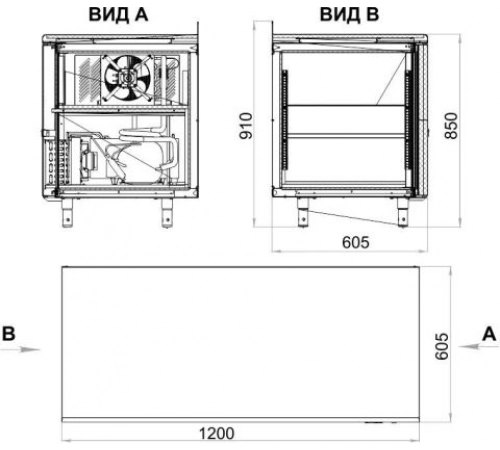 Стіл морозильний Polair TB2GN-G