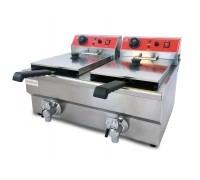 Фритюрниця підвійна електрична професійна GoodFood EF88 кран