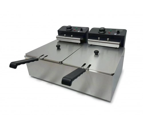 Фритюрниця підвійна електрична професійна GoodFood EF66 BLACK