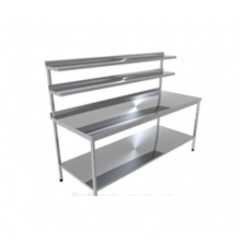 Стіл виробничий з двома верхніми і однією нижньою полицями Проф 304