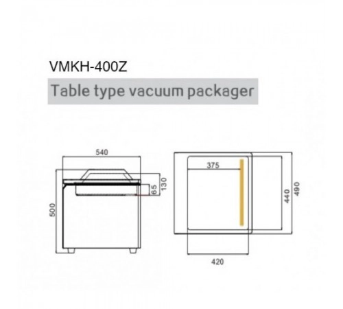 Вакуумно-пакувальна машина GGM VMKH-400Z