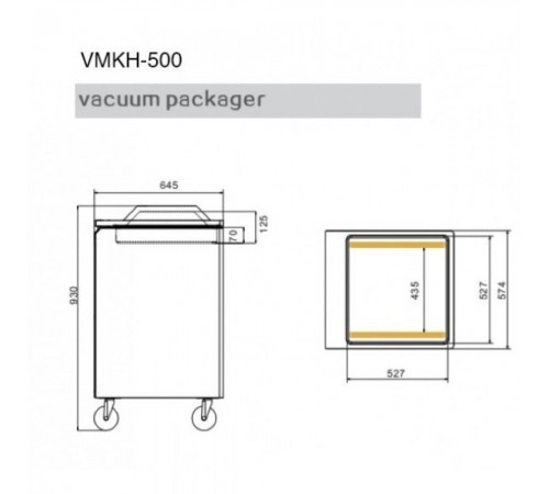 Вакуумно-пакувальна машина GGM VMKH-500