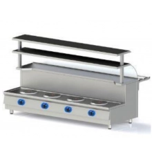 Марміт перших страв МПЛРН-3 1500 мм | Професійний, 6 конфорок, з надбудовою, 380 В