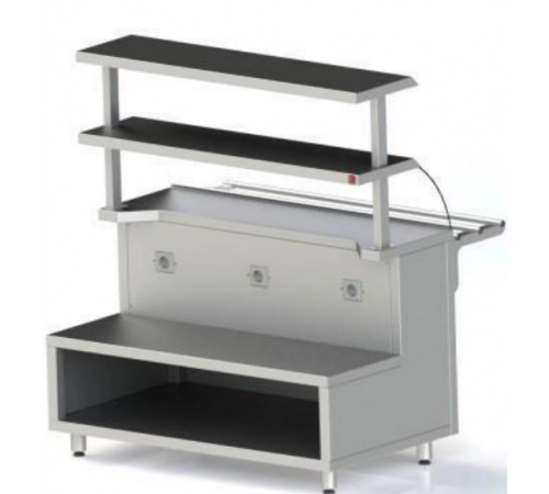 База під супниці МЛРН-2 1000 мм | Лінія роздачі, з надбудовою, 220 В