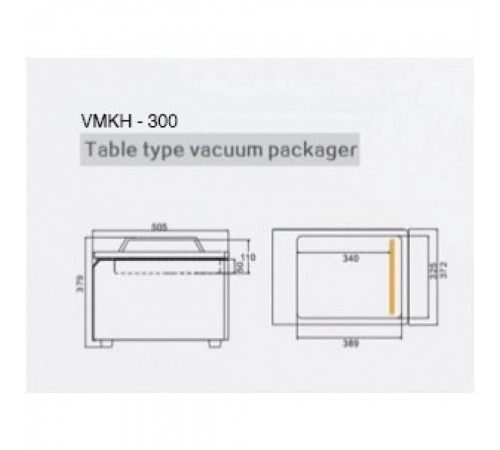 Вакуумно-пакувальна машина GGM VMKH-300