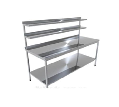Стіл виробничий з двома верхніми і однією нижньою полицями Економ 430