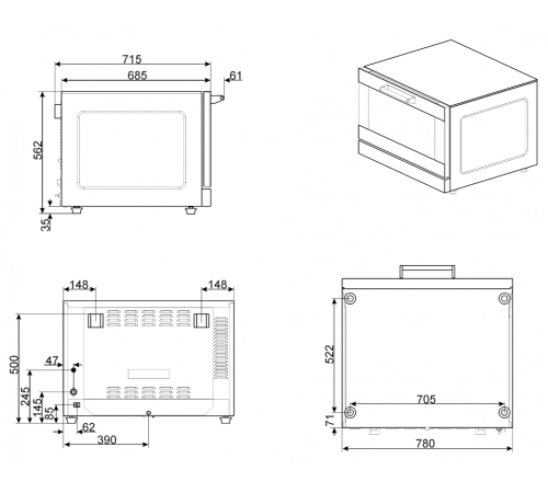 Кондитерська витрина Tefcold UPD60 BLACK