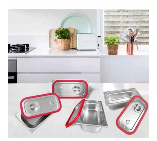 Кришка н/ж Brillis GN 1/1 з силіконовим ущільнювачем для гастроємностей