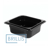 Гастроємність РС 1/6-65 мм із полікарбонату Brillis (159х173х65) чорна
