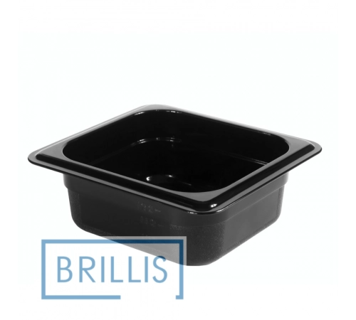 Гастроємність РС 1/6-65 мм із полікарбонату Brillis (159х173х65) чорна