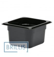 Гастроємність РС 1/6-100 мм із полікарбонату Brillis (159х173х100) чорна