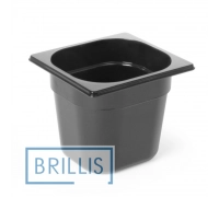 Гастроємність РС 1/6-150 мм із полікарбонату Brillis (159х173х150) чорна
