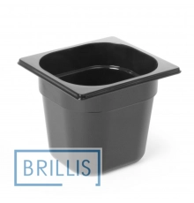 Гастроємність РС 1/6-150 мм із полікарбонату Brillis (159х173х150) чорна