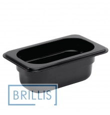 Гастроємність РС 1/9-65 мм із полікарбонату Brillis (108х176х65) чорна