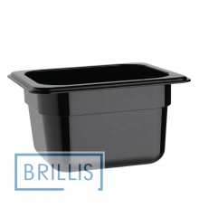 Гастроємність РС 1/9-100 мм із полікарбонату Brillis (108х176х100) чорна
