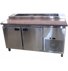 Стіл-саладета для піци Tehma 2 двері з гранітною стільницею (700)