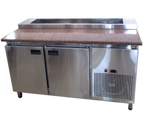 Стіл-саладета для піци Tehma 2 двері з гранітною стільницею (700)